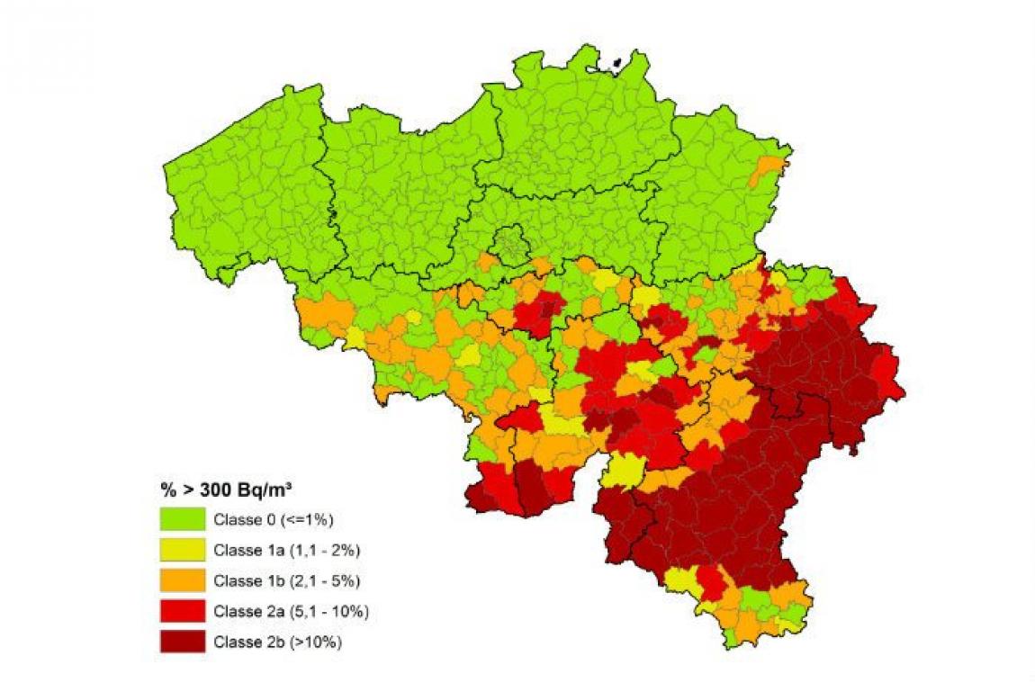 7 à 8 % des cancers du poumon en Belgique sont liés à une exposition au radon