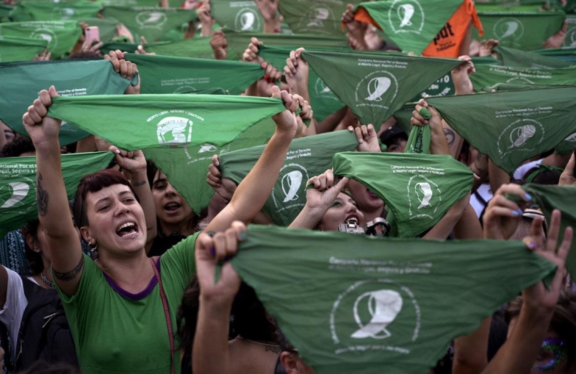 Des «foulards verts» argentins manifestent pour l'avortement
