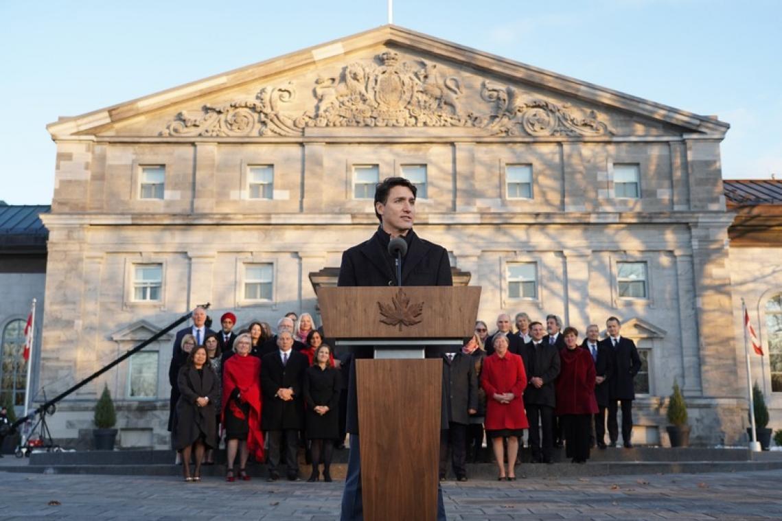 Justin Trudeau présente son nouveau gouvernement suite aux élections