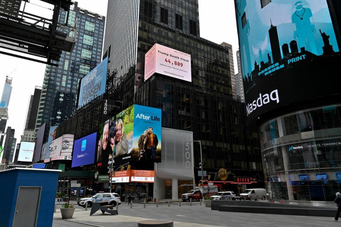Une "horloge de la mort" installée à Times Square