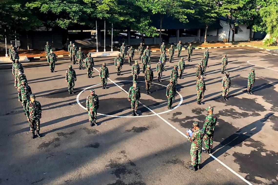 1.300 personnes positives au coronavirus dans une école militaire indonésienne