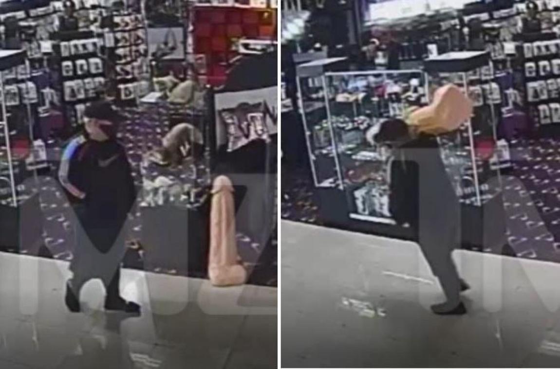 Un homme masqué vole un godemichet d'un mètre de long dans un magasin
