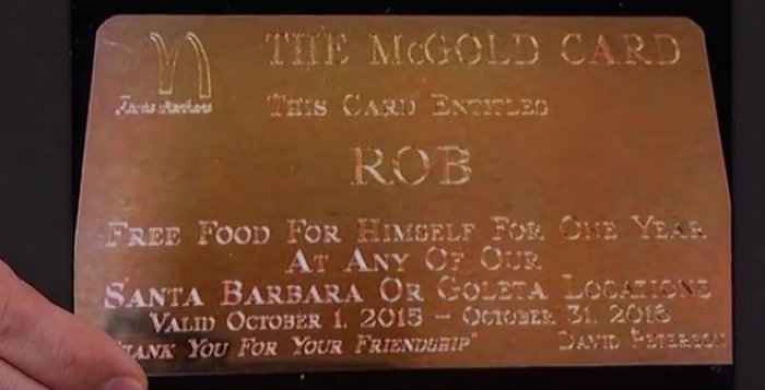 Une McGold Card pour manger gratuitement au McDo
