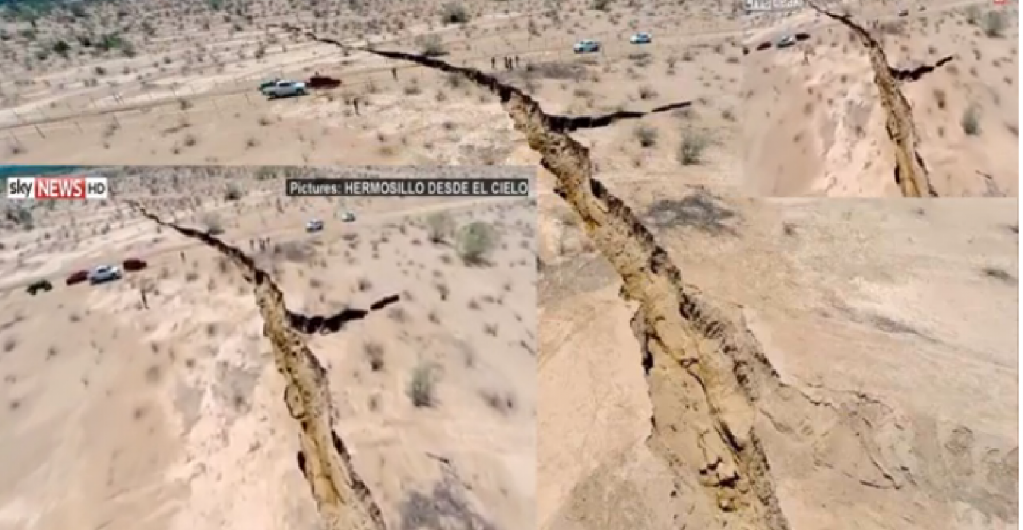 Apparition d'une faille d'un kilomètre dans le sol mexicain