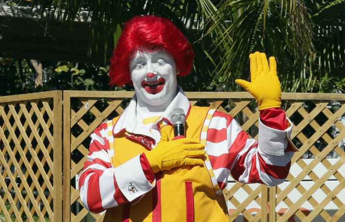 Ronald McDonald victime de la paranoïa envers les clowns