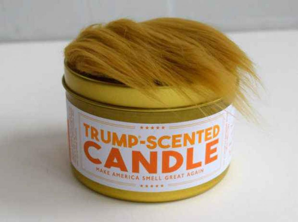 Des bougies parfumées à l'effigie de Trump et de Poutine