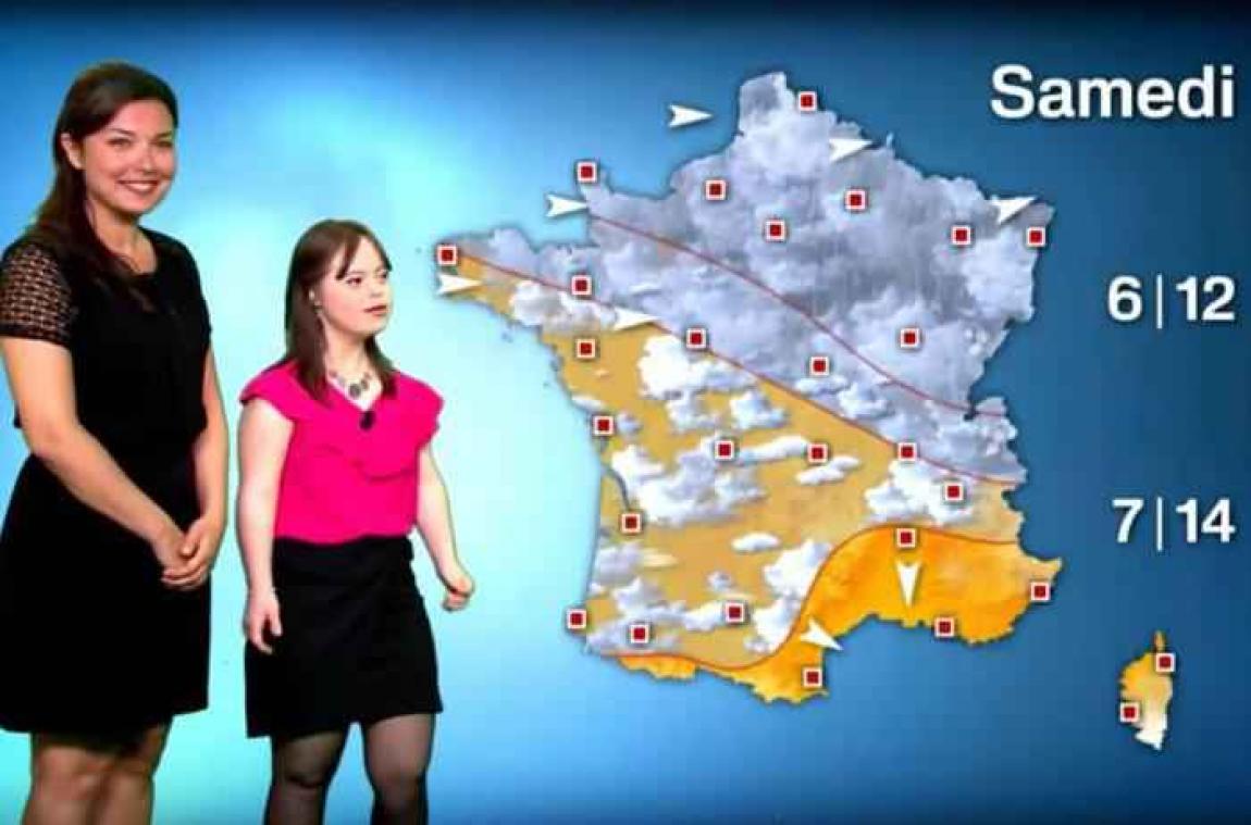 VIDEO. Une jeune trisomique a réalisé son rêve en présentant la météo sur France 2