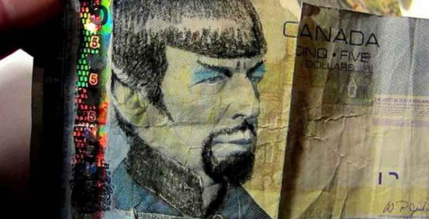 La Banque du Canada demande d'arrêter de dessiner Spock sur les billets de cinq dollars