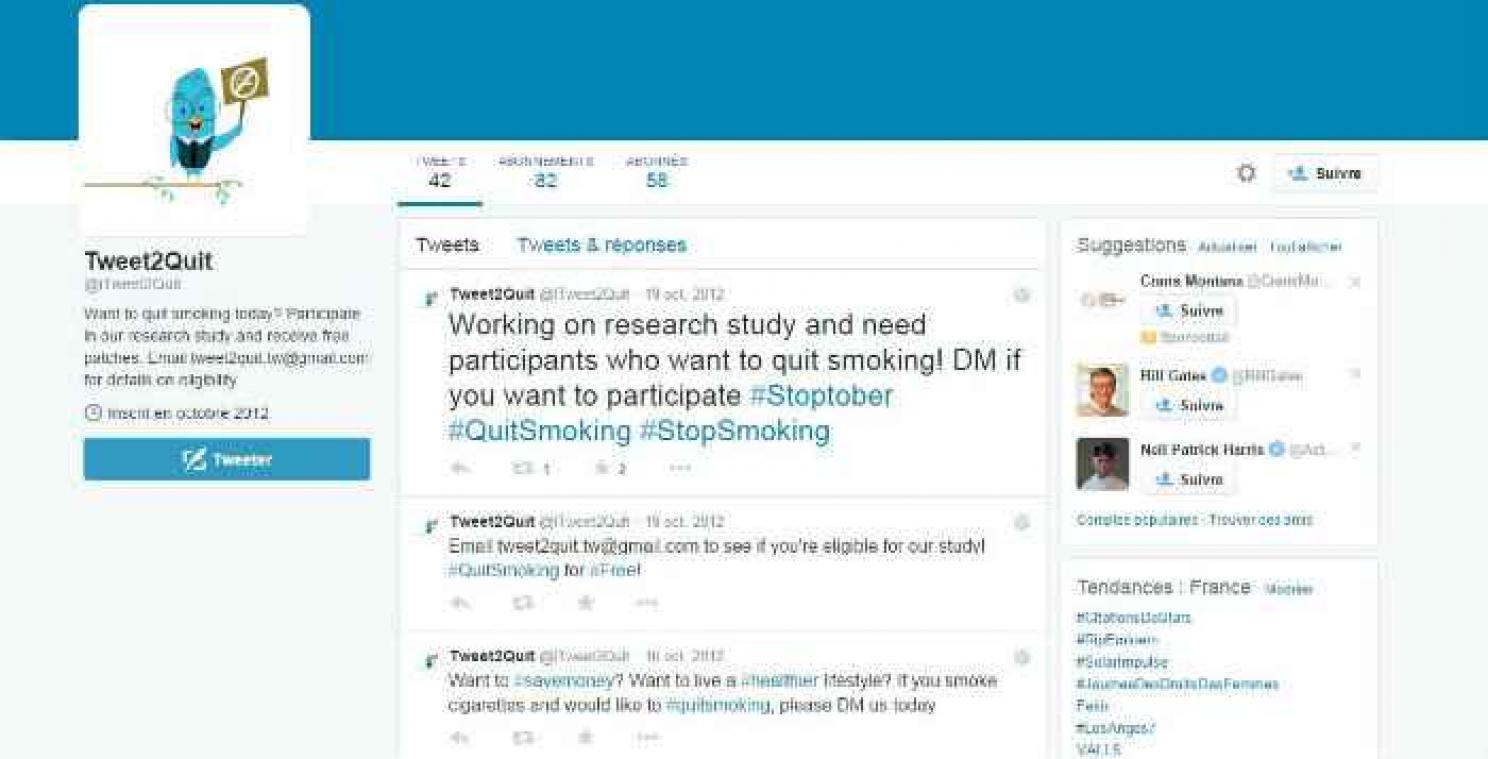 Se servir des réseaux sociaux pour arrêter de fumer ?