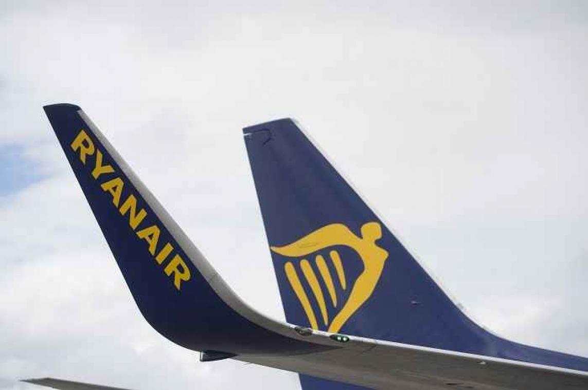 Ryanair annule douze vols en Belgique d'ici mercredi