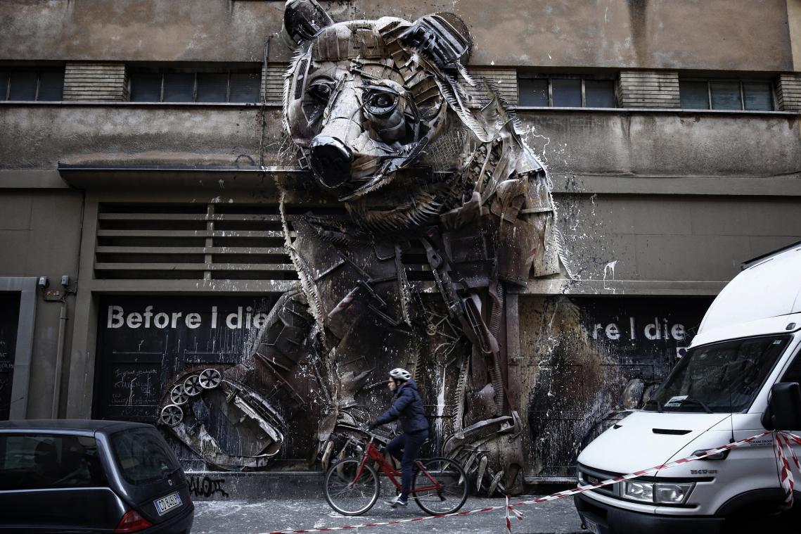 Bordalo II, le street artist qui transforme les déchets en art