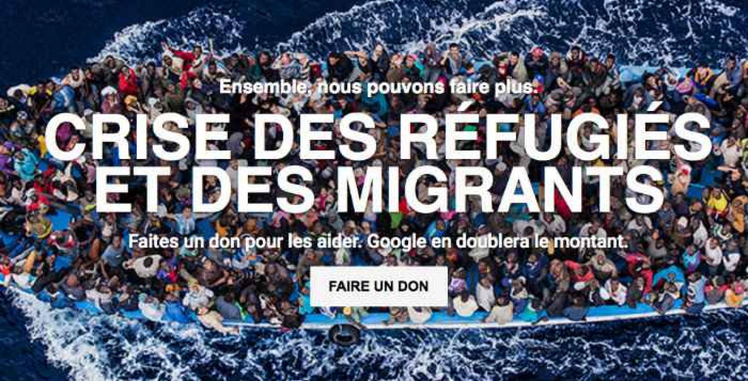 Google lance un appel aux dons pour les réfugiés et propose de doubler la somme
