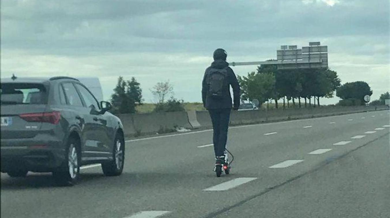 Un Belge se retrouve en trottinette sur une autoroute en France: il a été arrêté par la police