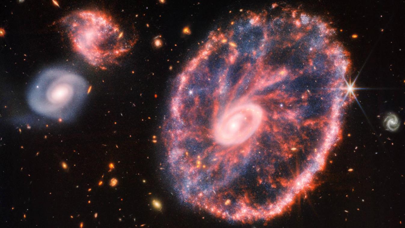 La galaxie de la Roue de chariot se dévoile comme jamais dans une image spectaculaire capturée par James Webb
