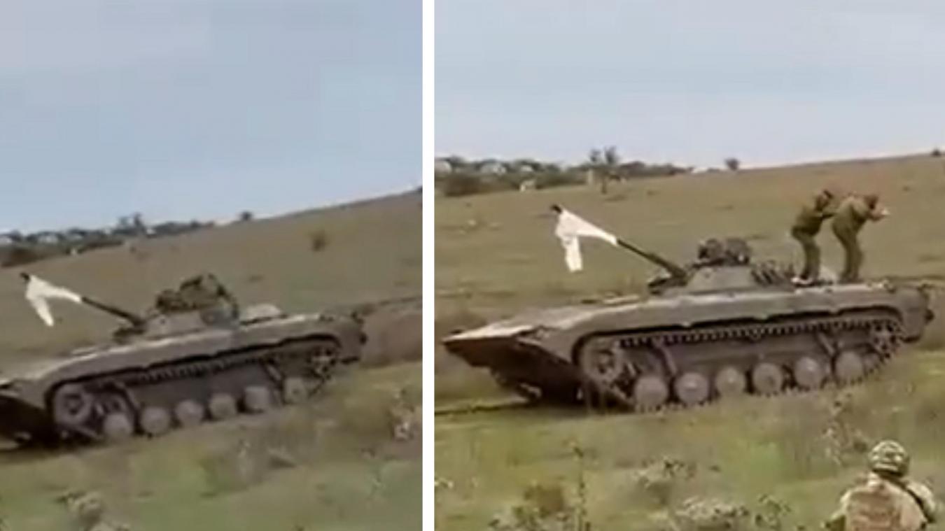 Une rare vidéo de soldats russes se rendant face aux Ukrainiens fait le tour du web (vidéo)
