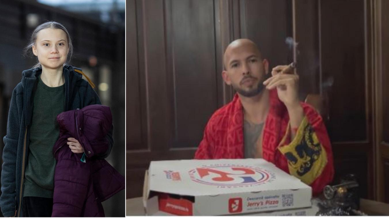 Quand Greta Thunberg et une boîte à pizza provoquent l’arrestation de l’influenceur Andrew Tate (Vidéo)