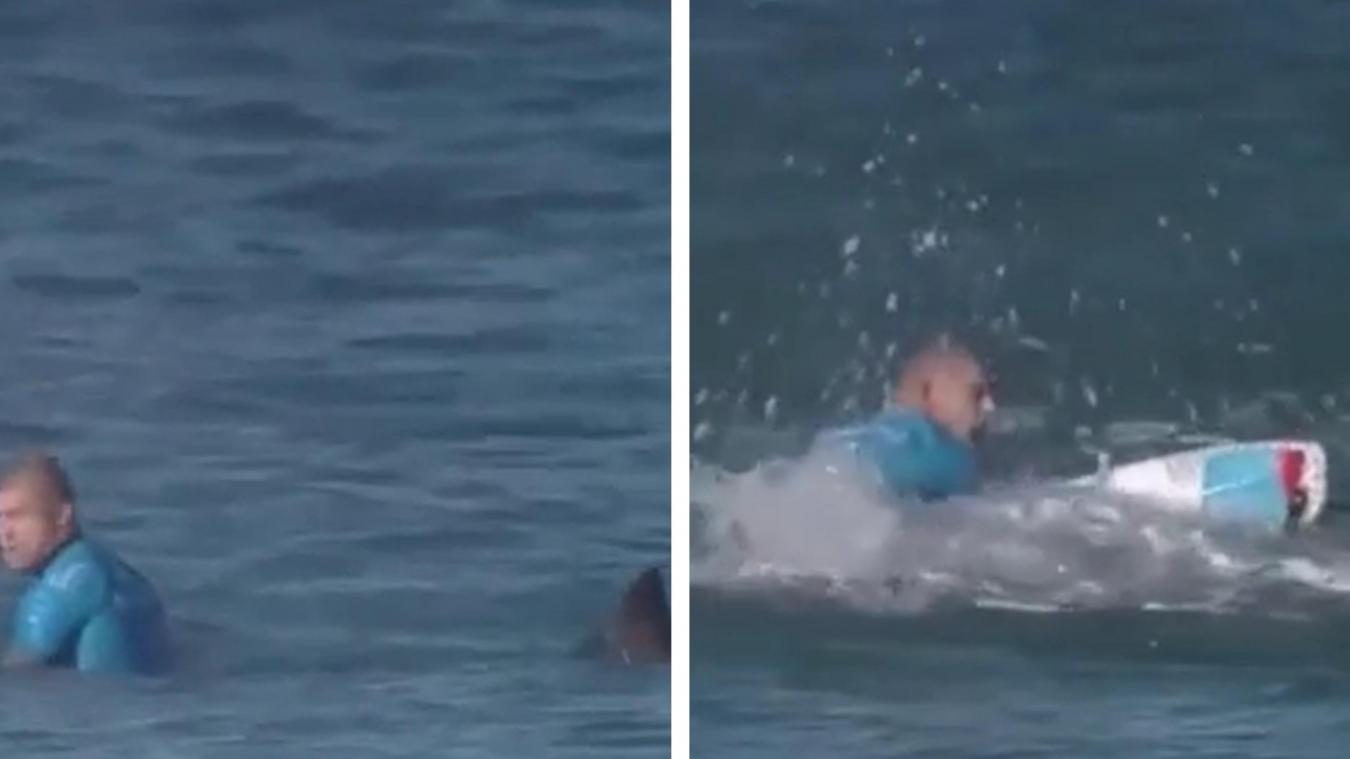 Un surfeur pro se fait attaquer par un requin en plein direct télévisé (vidéo)